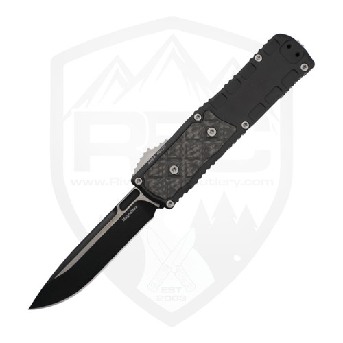 Guardian Tactical Apex OTF, Black Aluminum / Carbon Fiber Inlay, 2-Tone Black Magnamax - 152211