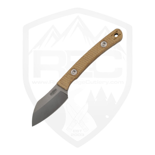 Hellbender Blade Co Newt, Natural Micarta, Satin Magnacut, Kydex Sheath