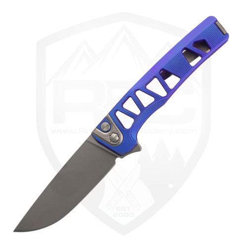 MachineWise Sonora Epicenter Skelly, Blurple Fade Titanium w/ Raw Ti Bolster, Stonewashed S90V - 2032