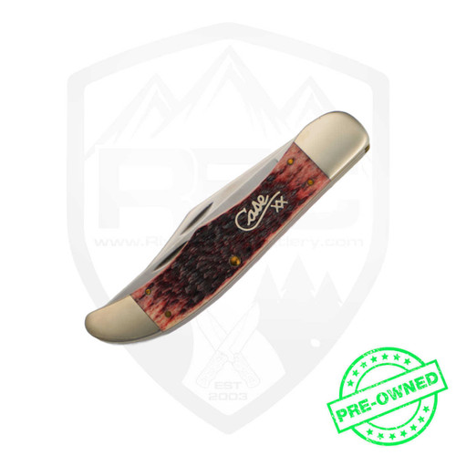 Case Cranberry Bone Folding Hunter no box, Pre-Owned