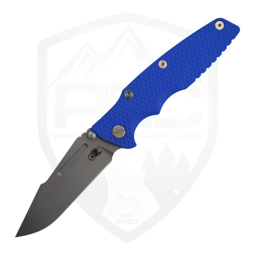 Hinderer Knives Eklipse 3.5 Skinny Non Flipper Fullered Harpoon Spearpoint, Blue G10, Working Finish, Working Finish Magnacut