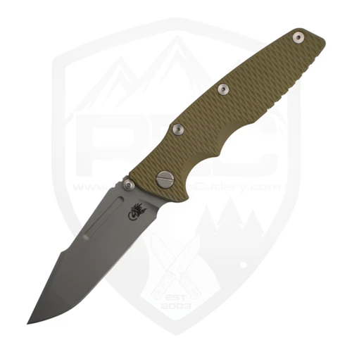 Hinderer Knives Eklipse 3.5 Skinny Non Flipper Fullered Harpoon Spanto, OD Green G10, Working Finish, Working Finish Magnacut