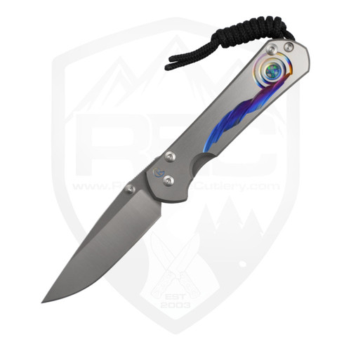 Chris Reeve Knives Small Sebenza 31 Unique Graphic, Triple Mosaic Opal Cabochon Inlay, Drop Point Magnacut #5