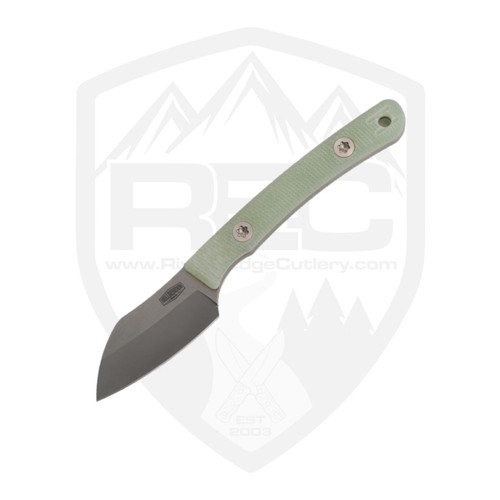 Hellbender Blade Co Newt, Natural Jade G10, Satin Magnacut, Kydex Sheath