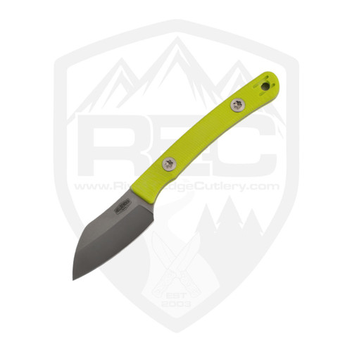 Hellbender Blade Co Newt, Toxic Yellow G10, Satin Magnacut, Kydex Sheath