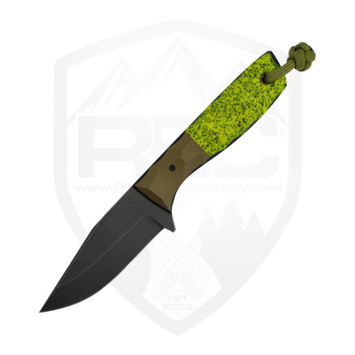 Aux Mfg Custom Runt XL, OD Green G10 and Dayglo Grip-X, Acid Wash AEB-L