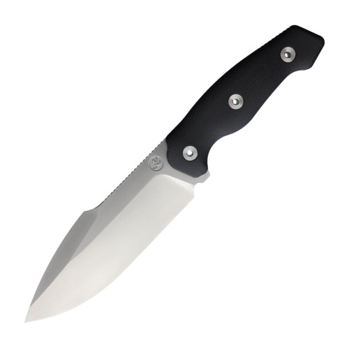 Kunwu Stiffy G Fixed Blade, Black Micarta, Satin ASSAB 8 Tool Steel - F712BK2