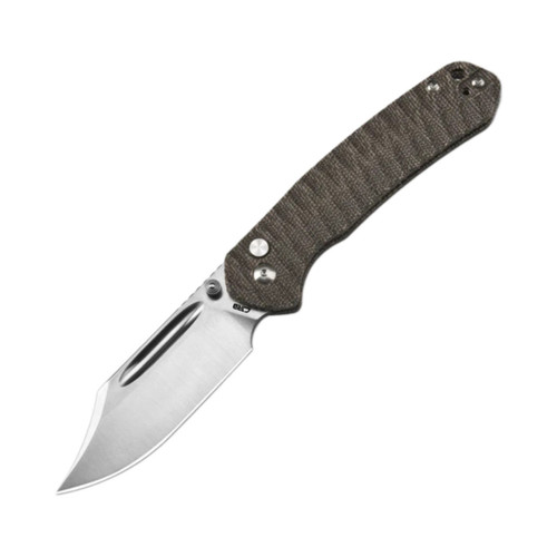 CJRB Pyrite Bowie, OD Green Micarta, Sand Polished AR-RPM9