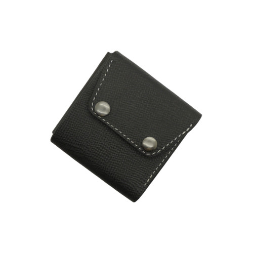 Sage Grouse Leather Cutler Wallet, Black Hatch/Black Hatch