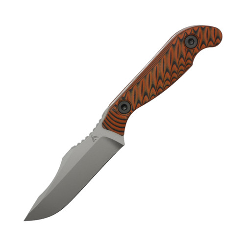 Dead Reckon Harvester Drop Point, Fluted Orange / Black G10, Blasted CPM-154