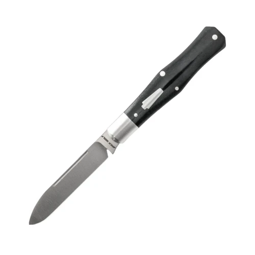 Jack Wolf Knives Gateway Coffin Smooth Black Bone, Satin 14C28N