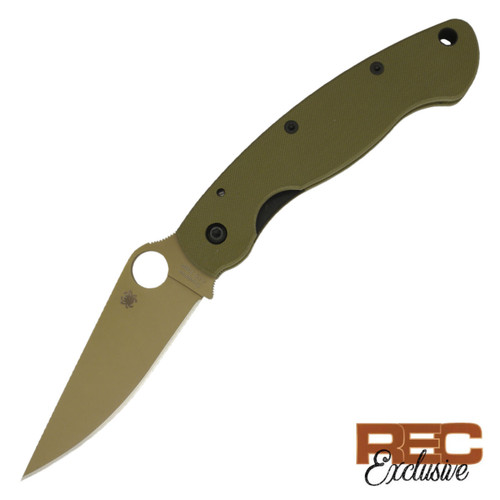 Spyderco Military REC Exclusive OD Green G10, FDE CTS 204P - C36GPODFDE