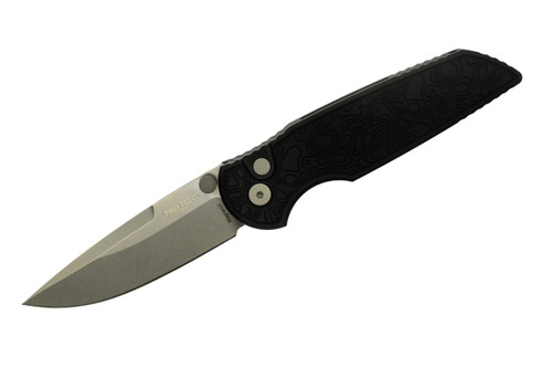 ProTech TR-3 Integrity Manual, Black Aluminum Topographic Pattern, Stonewash Magnacut - INT1105-TOPO