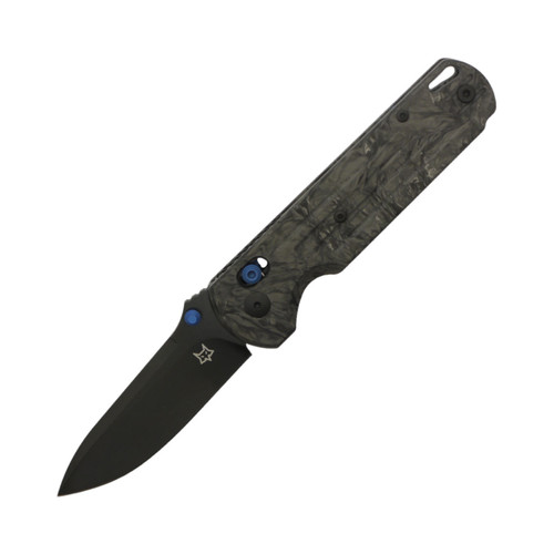 Fox knives Gabi Crossbar, Black Dark Matter Carbon Fiber, DLC Niolox - FX-451 DMB