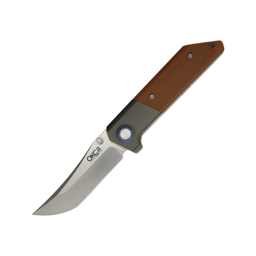 Ontario Knife Company Sienna, Brown Micarta with Stainless Bolsters, Stonewash Stainless Steel