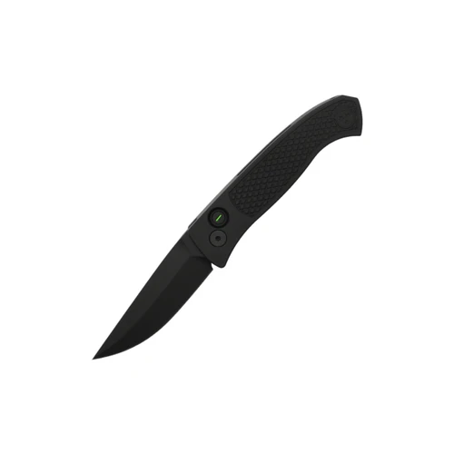 Protech Brend Classic Auto Operator, Black Aluminum Diamond Texture, DLC Magnacut - WB1106-OP