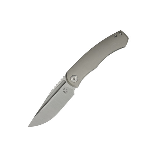 Berg Blades Mini Alpha, Beadblast Titanium, Belt Satin S90V