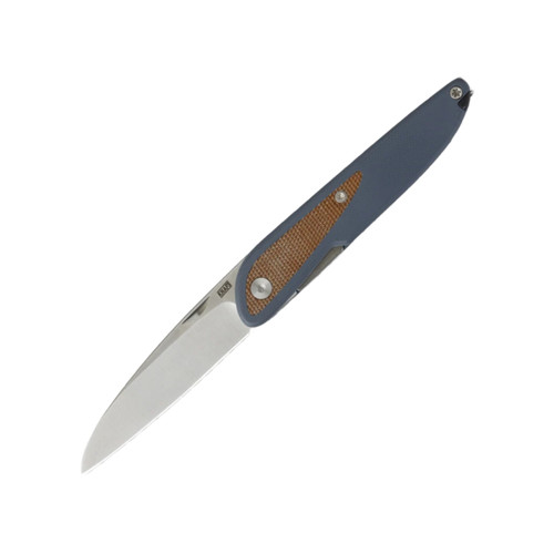 Knafs Doodler, Horizon Blue G10 w/ Brown Micarta Inlay, Stonewash S35VN - 00474