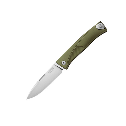 Lionsteel Thrill Integral Slipjont, Green Aluminum, Satin M390 - TL-A-GS