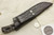 Arno Bernard Knives - Grazer Series - Custom Kudu Fixed Blade Knife w/ Crocodile Leather Handle - 3