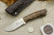 Arno Bernard Knives - Scavenger Series - Custom Wolverine Fixed Blade Knife w/ Maple Burl Handle - 1