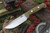 Bark River Knives: Bravo Squad Leader Fixed Blade Knife w/ Green Canvas Micarta Handle & Red Liners