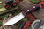 Bark River Knives: Bravo Squad Leader Fixed Blade Knife w/ Maroon Linen Micarta Handle