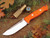 Bark River Knives: Bravo-1 CPM 3V Steel Fixed Blade Knife w/ Blaze Orange G10 Handle