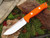 Bark River Knives: Bravo-1 Rampless Field Knife CPM 3V Steel Fixed Blade Knife w/ Blaze Orange G10 Handle