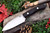 Bark River Knives: Bush Seax Fixed Blade Knife w/ Black Canvas Micarta Handle With Red Liners