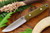 Bark River Knives: Bushcrafter II (2) Fixed Blade Knife w/ Green Canvas Micarta Handle