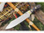 Bark River Knives: Hudson Bay Camp II Fixed Blade Knife w/ Blue & Gold Elder Burl Handle