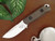 Bark River Knives: Pocket Bravo Fixed Blade Knife w/ Satin Blade & Green Canvas Micarta Handle