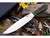 Bark River Knives: Rogue Bowie Fixed Blade Knife w/ Black & Green Linen Micarta Handle