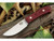 Bark River Knives: Woodland Special A2 Steel, Fixed Blade Knife w/ Burgundy Canvas Micarta Handle