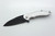 Brous Blades: Bionic 2.0 Blackout Folding Knife w/ Silver Anodized Aluminum Handle & Black Finish Blade
