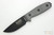 ESEE-3P Knife Only (No Sheath) Black Plain Edge Blade & Grey Linen Micarta Handle