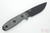 ESEE-3P Knife Only (No Sheath) Black Plain Edge Blade & Grey Linen Micarta Handle