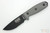 ESEE-3S Knife Only (No Sheath) Black Partially Serrated Blade & Grey Linen Micarta Handle
