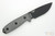 ESEE-3S Knife Only (No Sheath) Black Partially Serrated Blade & Grey Linen Micarta Handle