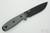 ESEE-4S-MB (MOLLE Back) Black Partially Serrated Blade w/ Grey Linen Micarta Handle, Coyote Brown Sheath