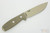 ESEE-4S-MB-DT (MOLLE Back) Desert Tan Partially Serrated Blade w/ Green Canvas Micarta Handle, Green Plastic Sheath