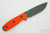 ESEE-4S-MB-OD (MOLLE Back) OD Green Partially Serrated Blade w/ Blaze Orange G10 Handle, Black Kydex Sheath