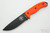 ESEE-5P-B-OR (Glass Breaker) Black Plain Edge Fixed Blade w/ Blaze Orange G10 Handle, Black Kydex Sheath