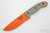 ESEE-5P-OG (Glass Breaker) Orange Plain Edge Fixed Blade w/ Green Canvas Micarta Handle, Black Kydex Sheath