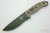 ESEE-5S-OD (Glass Breaker) OD Green Partially Serrated Fixed Blade w/ Green Canvas Micarta Handle, Black Kydex Sheath