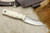 Fiddleback Forge, Andy Roy - Bush Hermit - Ivory Micarta - Tapered Tang - Black & Orange Liners - 2