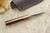 Fiddleback Forge, Andy Roy - Bushboot - Desert Ironwood & Natural Linen Micarta - Tapered Tang - Thick Natural Liners - 17