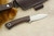 Fiddleback Forge, Andy Roy - Bushboot - Rosewood - Tapered Tang - Black and White Liners - 20