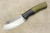 Fiddleback Forge, Andy Roy - Camp Muk - Evergreen Burlap and Black Canvas Micarta - Tapered Tang - Thick Black Liners - 2